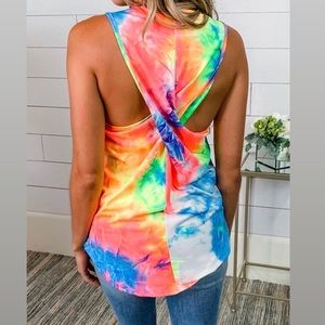 Tie dye Multicolour tank top